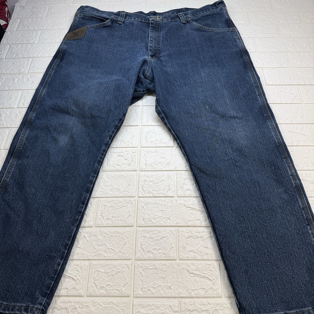 Wrangler RIGGS 44x30 Jeans Mens Advanced Comfort Workwear Medium Wash Denim